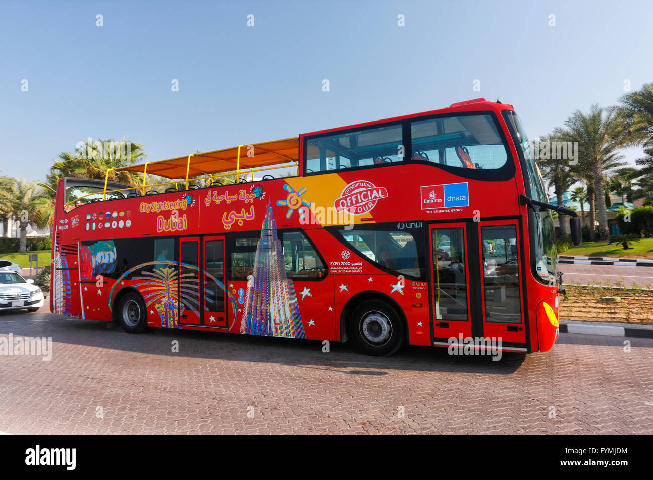 City sightseeing bus turistico di Dubai. Foto Stock