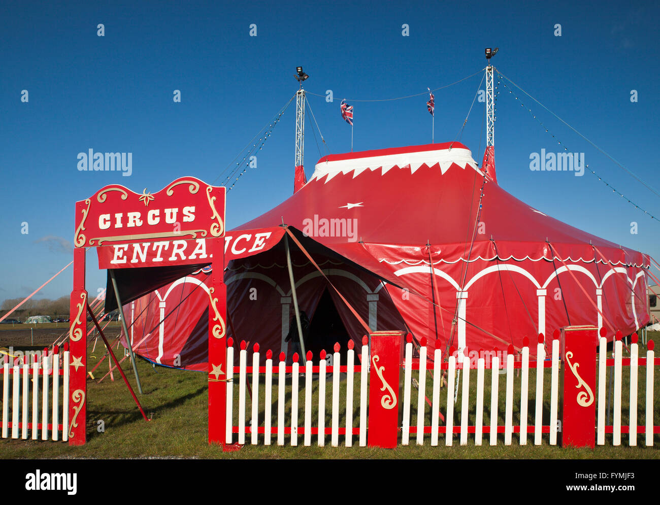 Pinders tenda del circo. Foto Stock