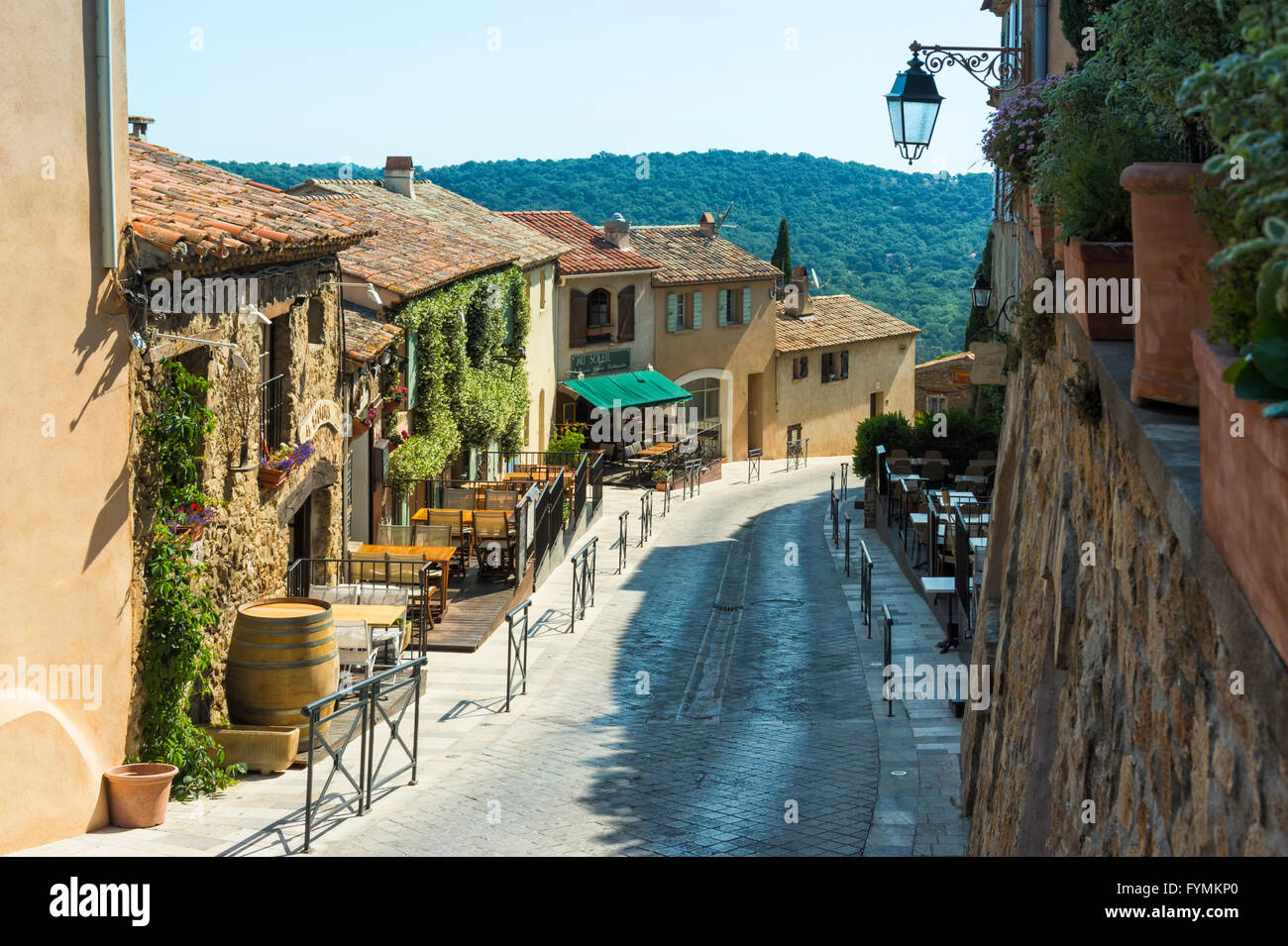 Ramatuelle, Street, Var, Provence Alpes Cote d Azur regione, Francia Foto Stock