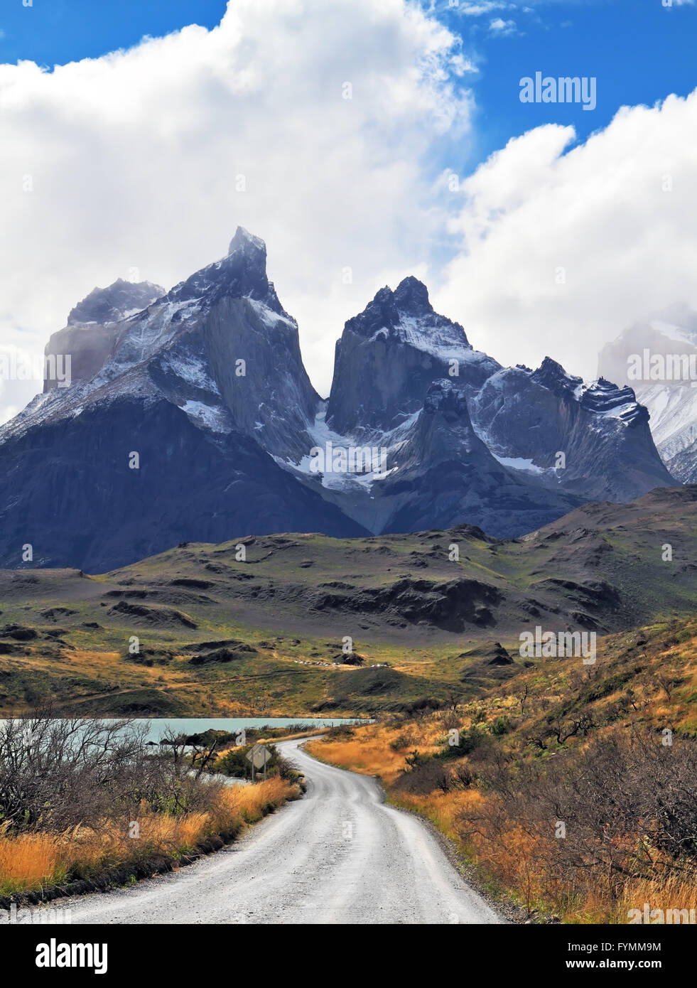 Grandioso paesaggio nelle Ande Cilene, Patagonia Foto Stock
