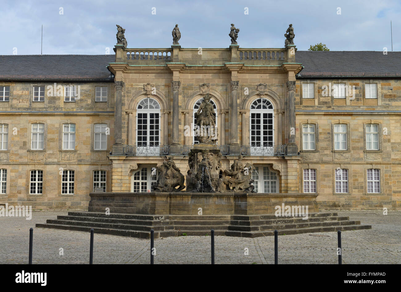 Neues Schloss, Ludwigstrasse, Bayreuth, Bayern, Deutschland Foto Stock