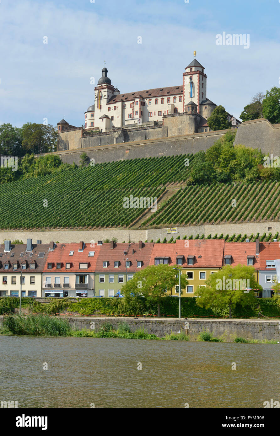 Il Festung Marienberg, Wuerzburg, Bayern, Deutschland Foto Stock