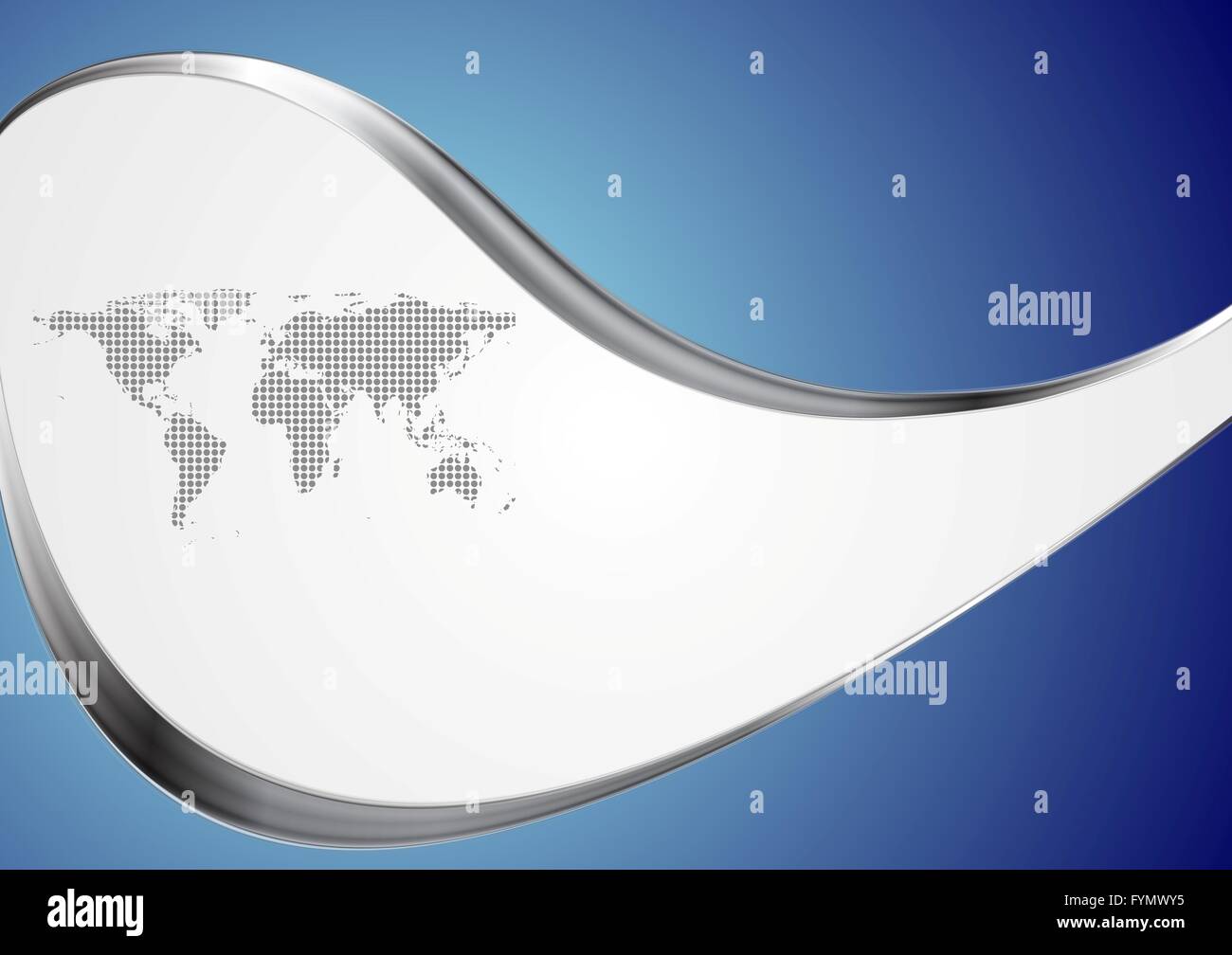 Tecnologia con sfondo mappa del mondo e wav in metallo Foto Stock Tecnologia con sfondo mappa del mondo e wav in metallo Foto Stock