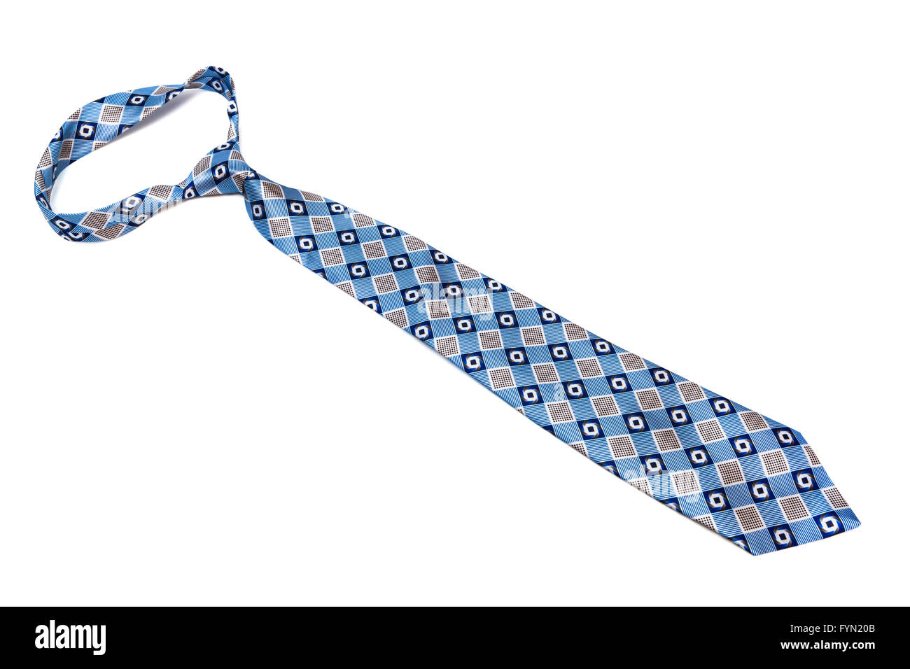 Cravatta blu con un modello Foto Stock