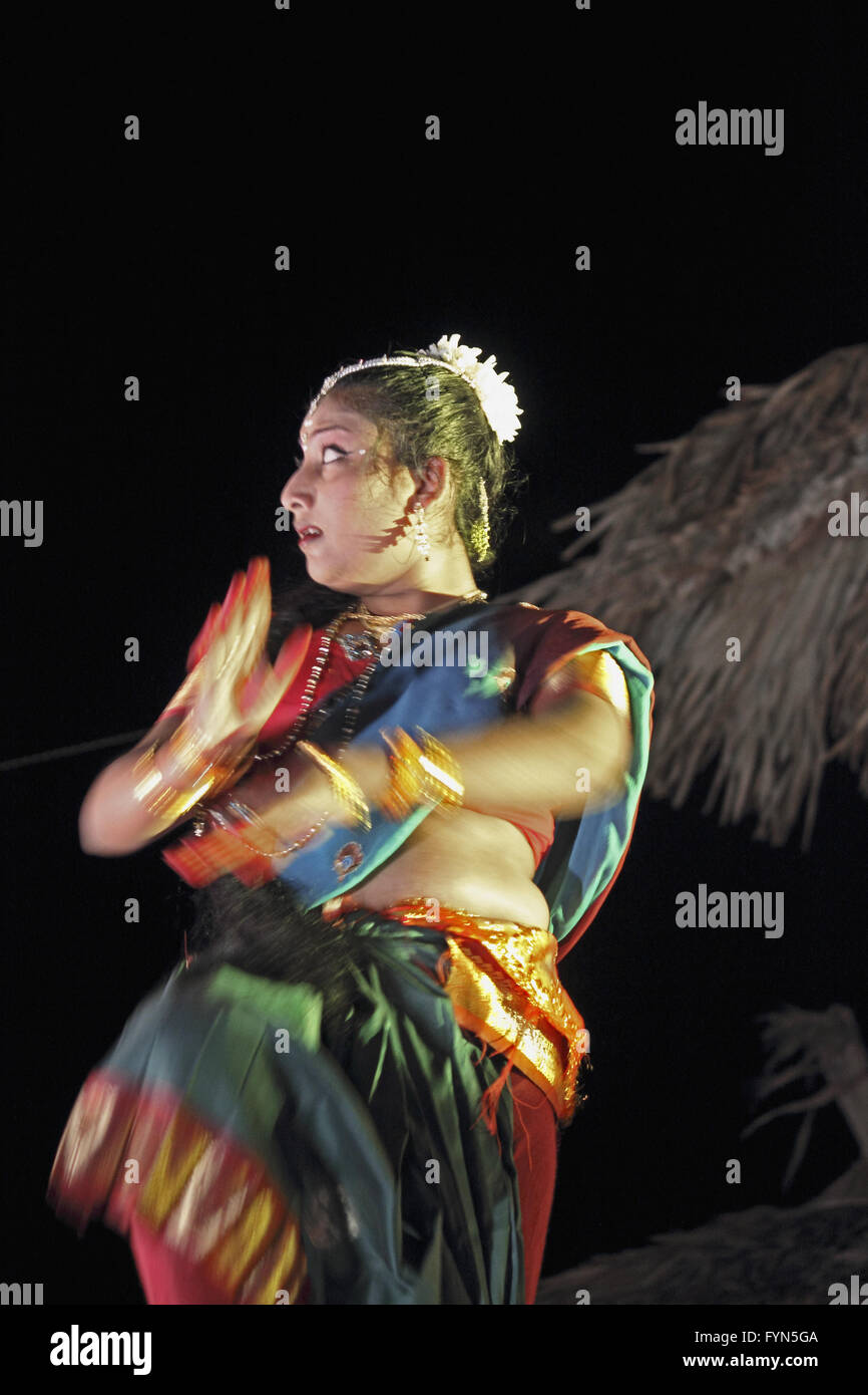 Danza Bharatanatyam performer Foto Stock