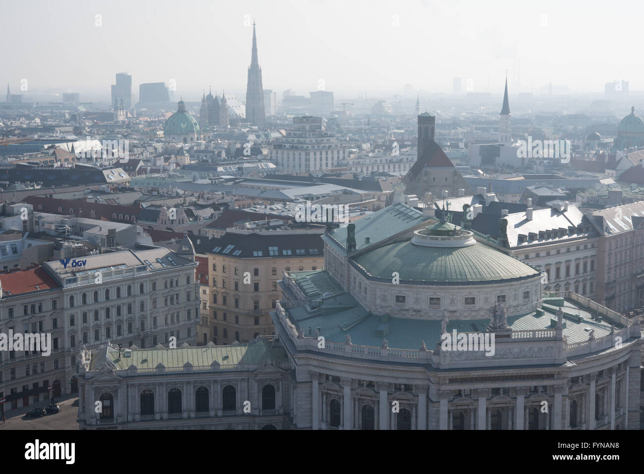 Wien, Blick über die Ringstraße - Vienna, vista sulla Ringstrasse. Foto Stock