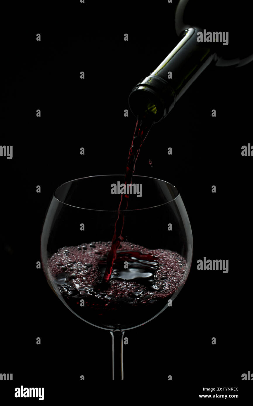 Bicchieri di vino rosso Foto Stock