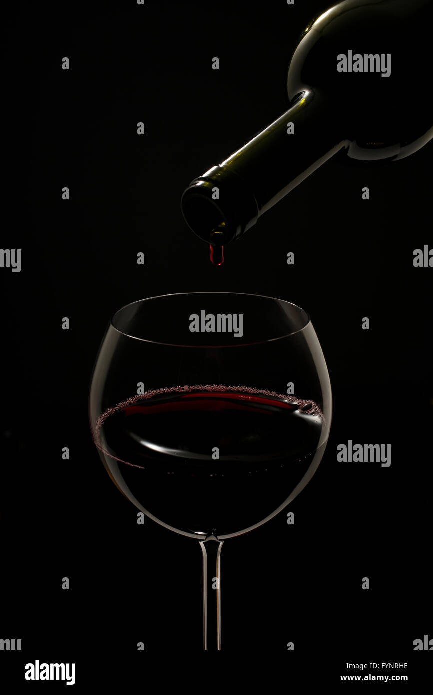 Bicchieri di vino rosso Foto Stock