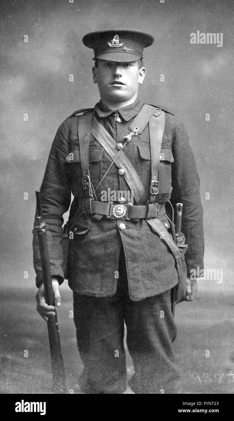 Soldato britannico WW1 Foto Stock