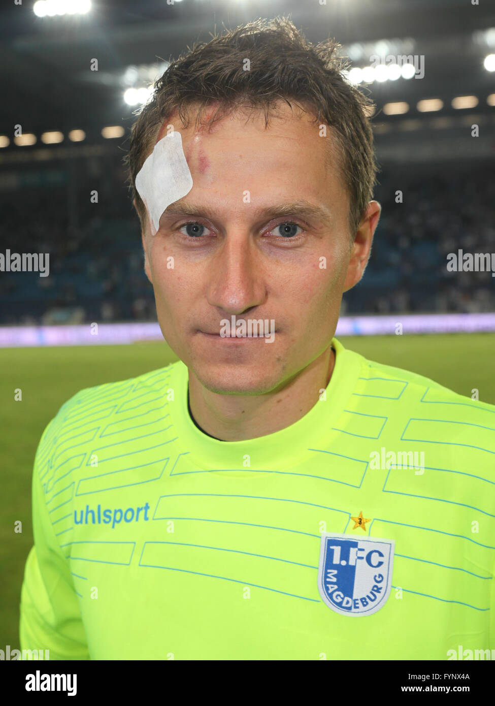 Il portiere Jan Glinker (1.FC Magdeburg) Foto Stock