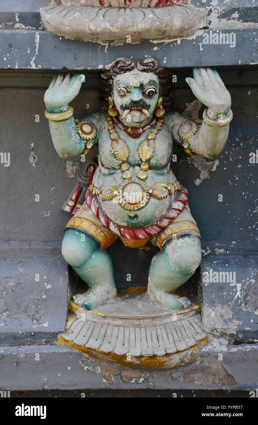 Dettaglio, Hindutempel, Sri Muthu Vinayakar Kovil, Mare Street, Pettah, Colombo, Sri Lanka Foto Stock