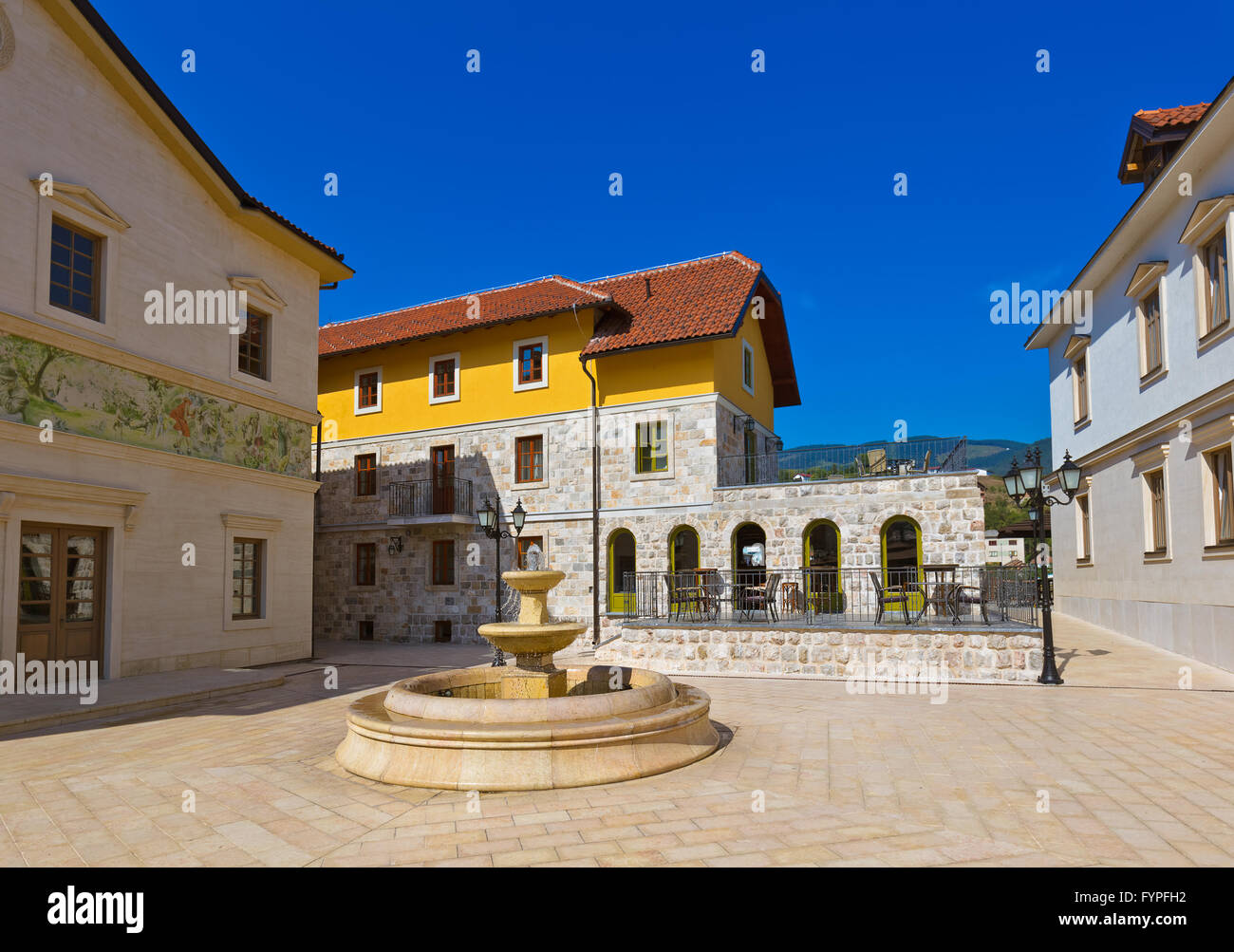 Andricgrad o Kamengrad in Visegrad - Bosnia ed Erzegovina Foto Stock