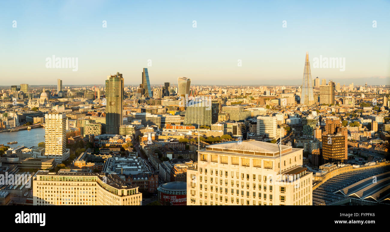 Panoramica aerea di City of London Foto Stock