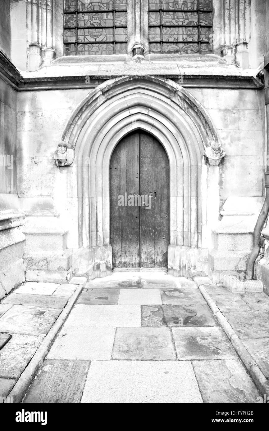 Weinstmister Abbey a Londra vecchia porta della chiesa e il marmo antico muro Foto Stock