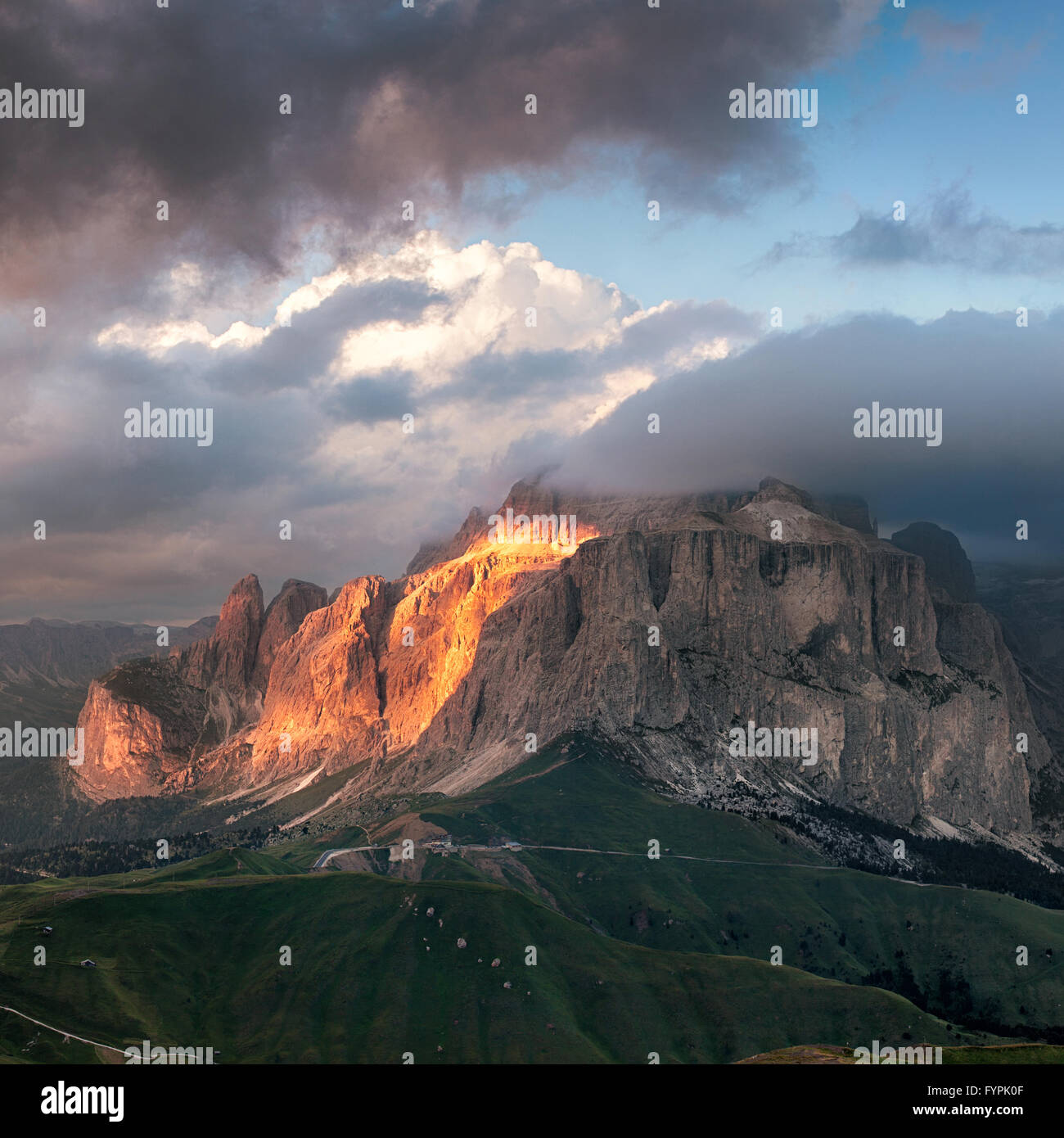 Gruppo Sella mountain Foto Stock