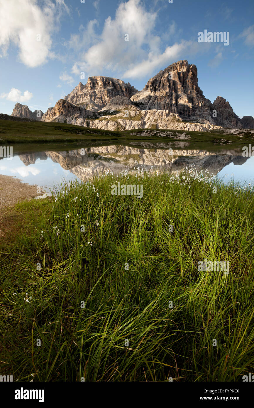 Lago dei piani al tramonto Foto Stock