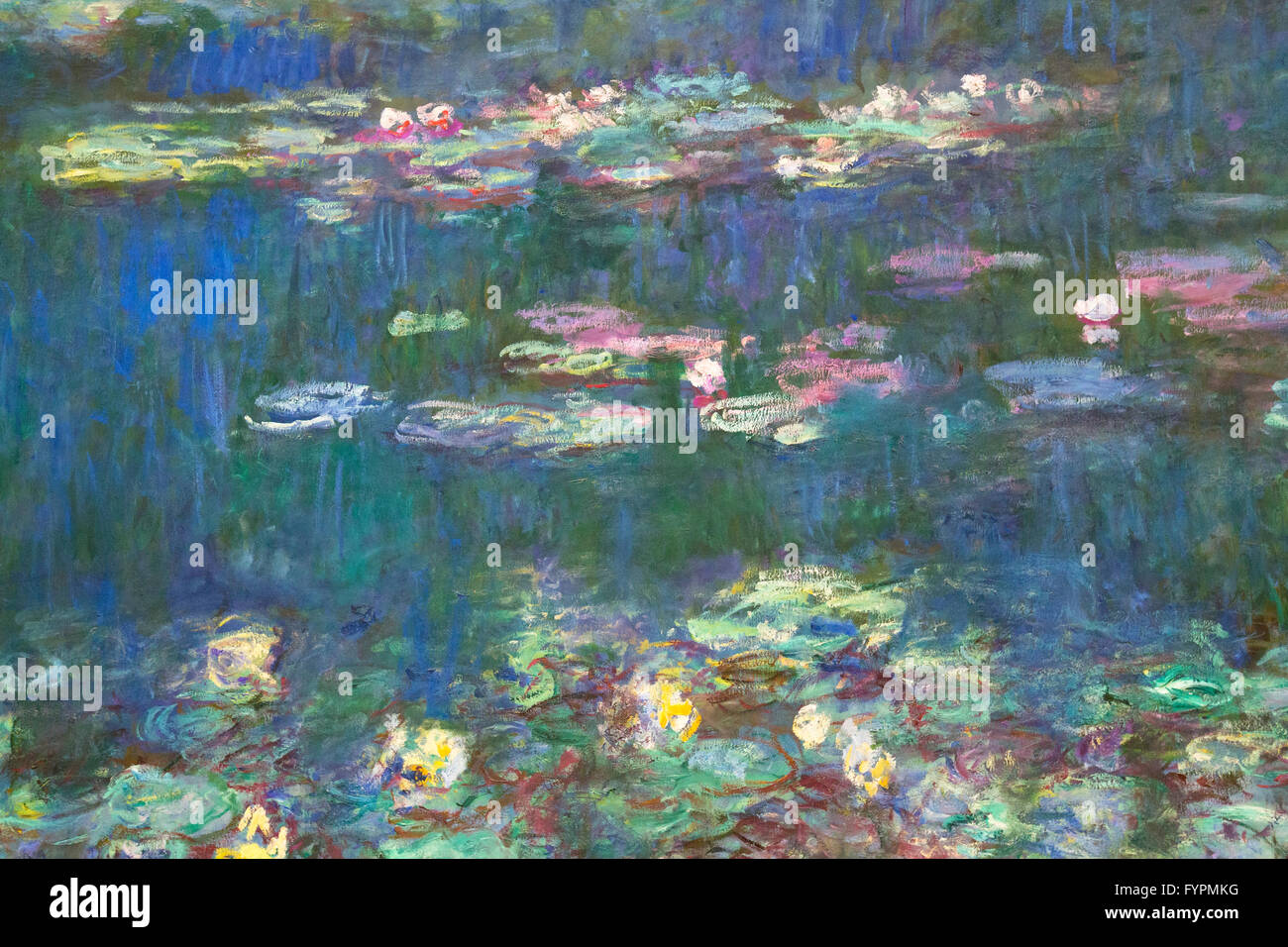 Nympheas, ninfee, di Claude Monet, 1918-1926, il Musee de L'Orangerie, Parigi, Francia, Europa Foto Stock