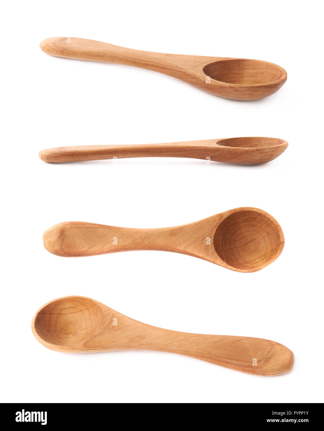 Piccole casette di legno che misurino isolato Foto Stock