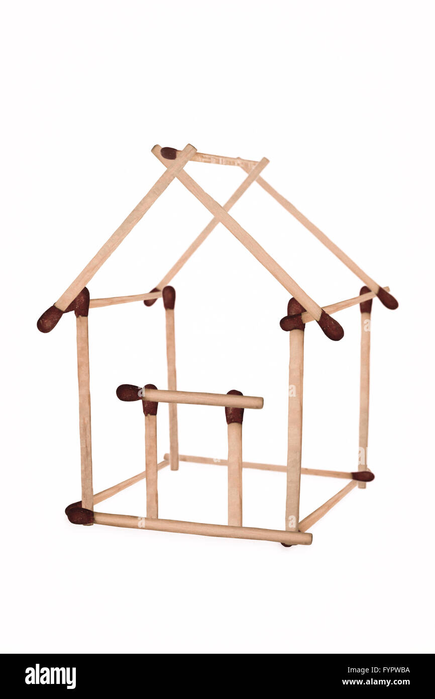 Partite organizzate in forma di casa, 3d Foto Stock