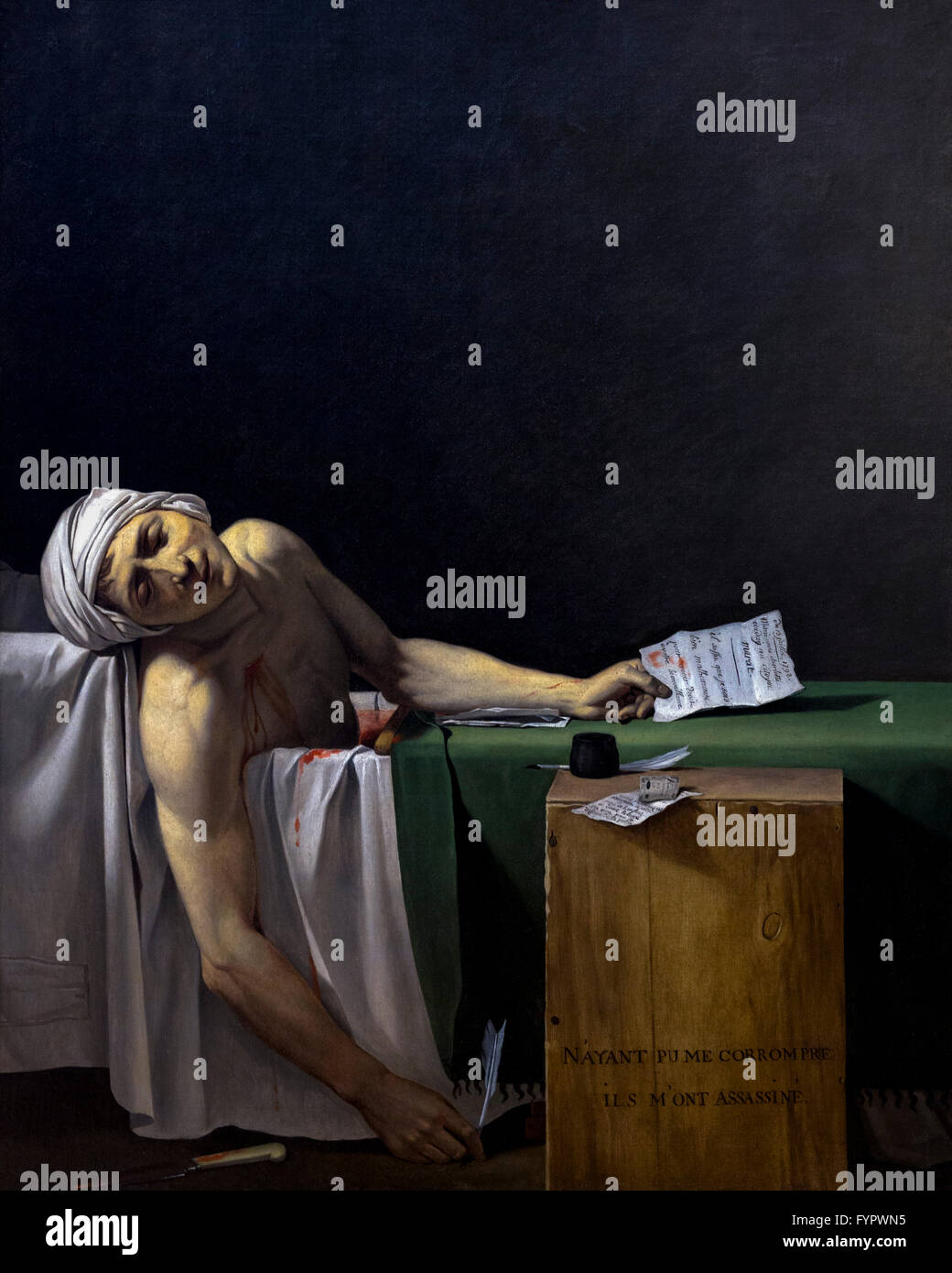 Jacques Louis David Marat La morte di Marat, Marat Assassine, da Jacques-Louis David, 1794, il