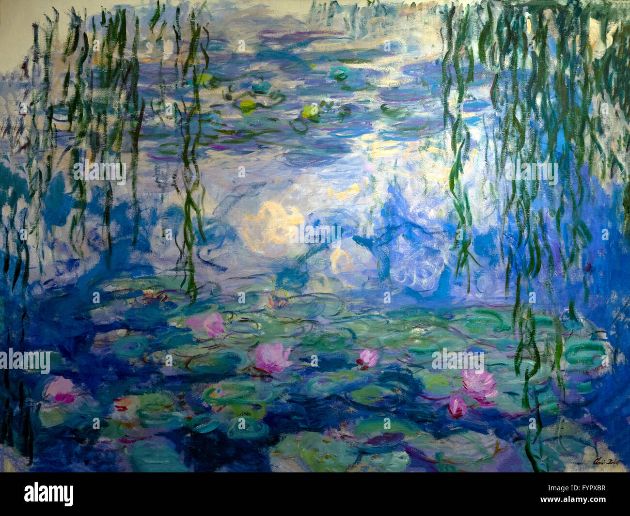 Water Lilies, Nympheas, di Claude Monet, Musee Marmottan Monet, Parigi, Francia, Europa Foto Stock