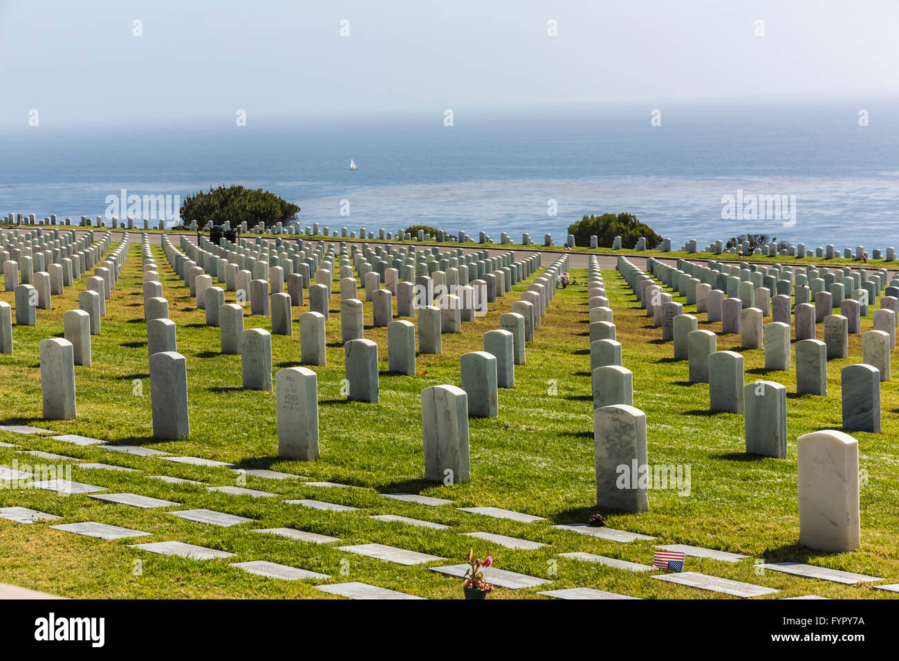 Fort Rosecrands Cimitero Nazionale su Point Loma a San Diego Foto Stock