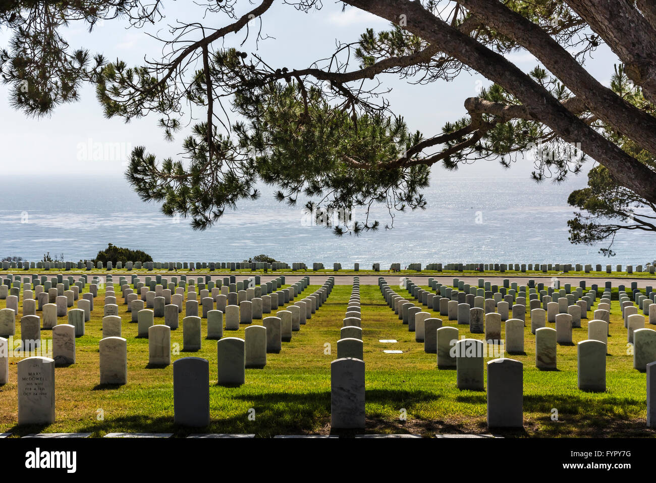 Fort Rosecrands Cimitero Nazionale su Point Loma a San Diego Foto Stock