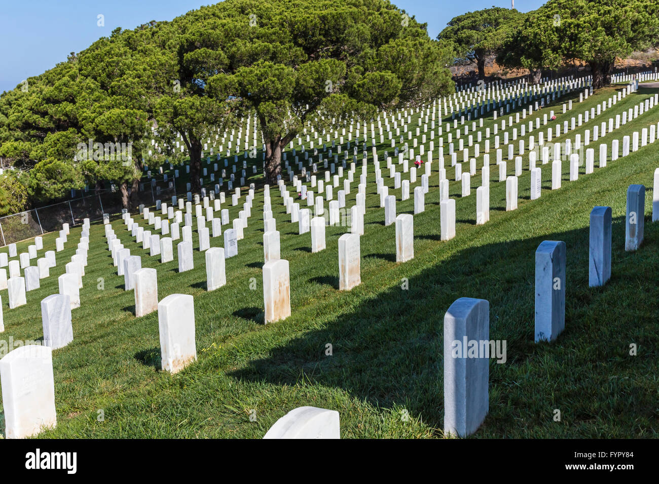 Fort Rosecrands Cimitero Nazionale su Point Loma a San Diego Foto Stock