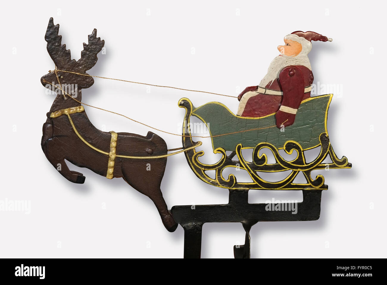 Babbo Natale con le renne Foto Stock