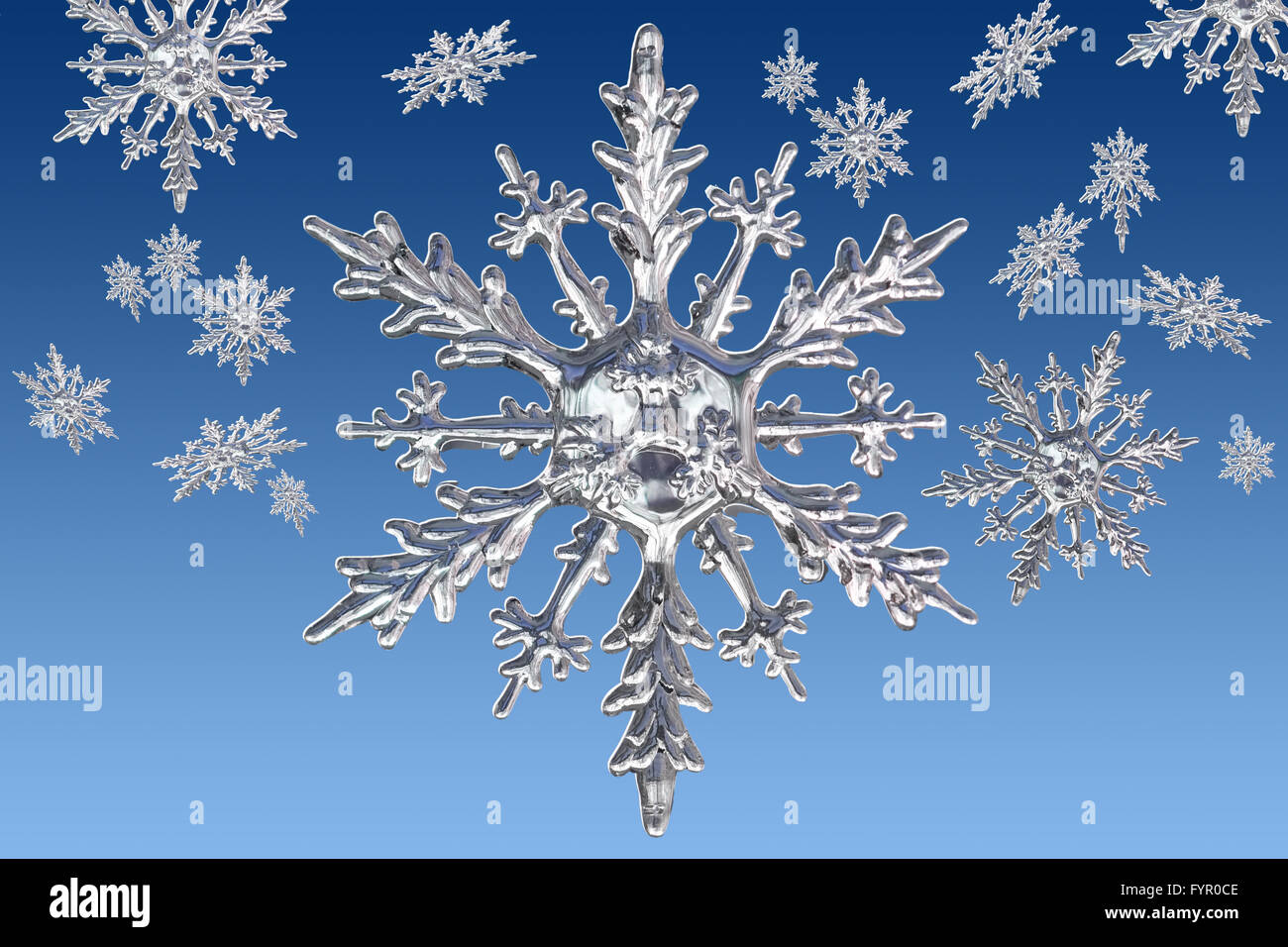 Fiocchi di neve Foto Stock