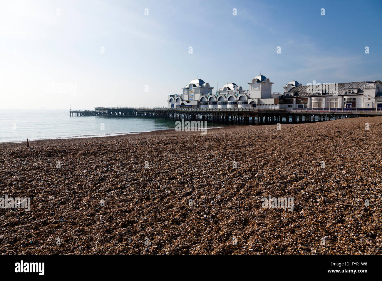 South Parade Pier, Southsea, Portsmouth, Hampshire, Inghilterra, Regno Unito Foto Stock