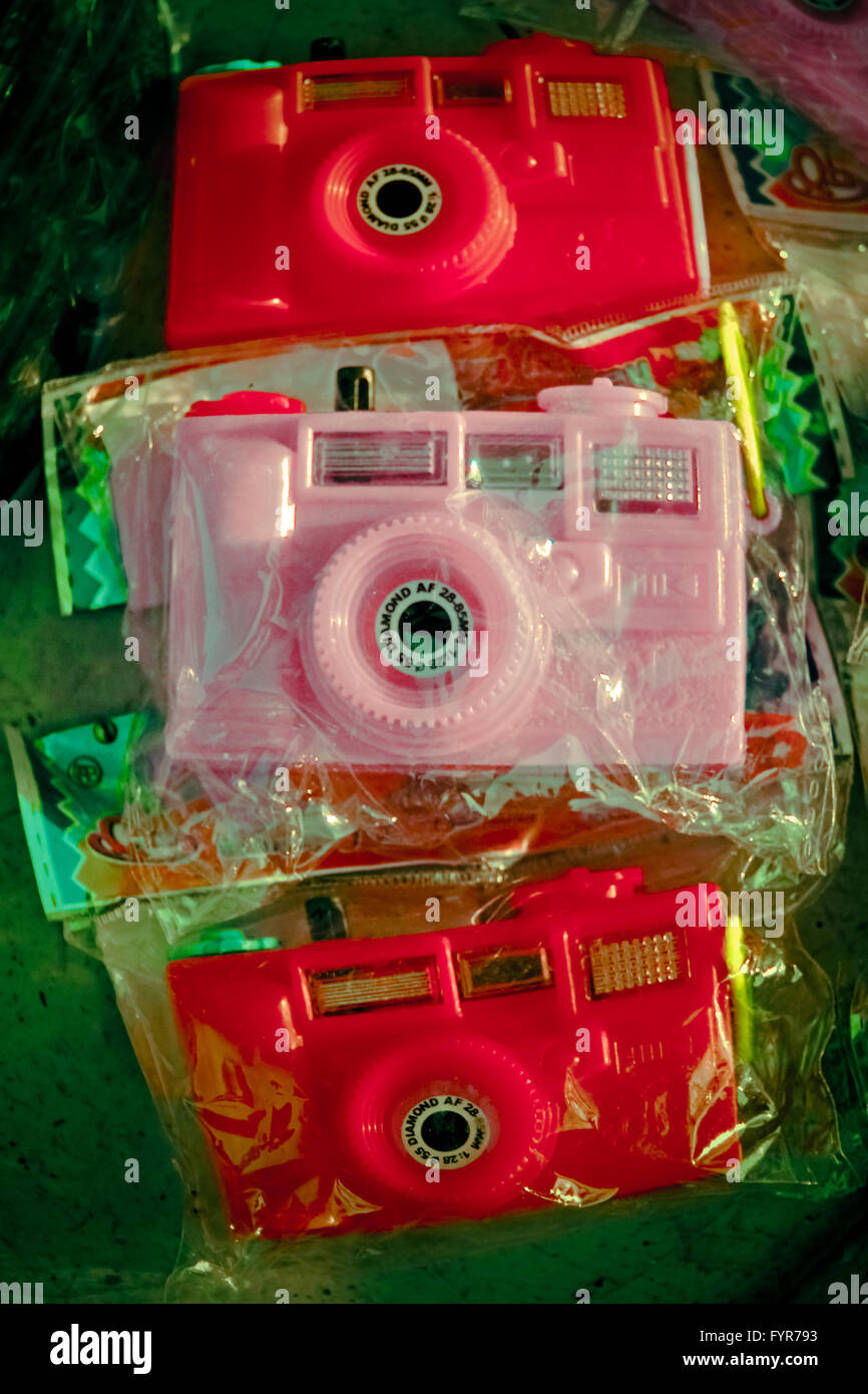 Close-up di un giocattolo di telecamere Foto Stock