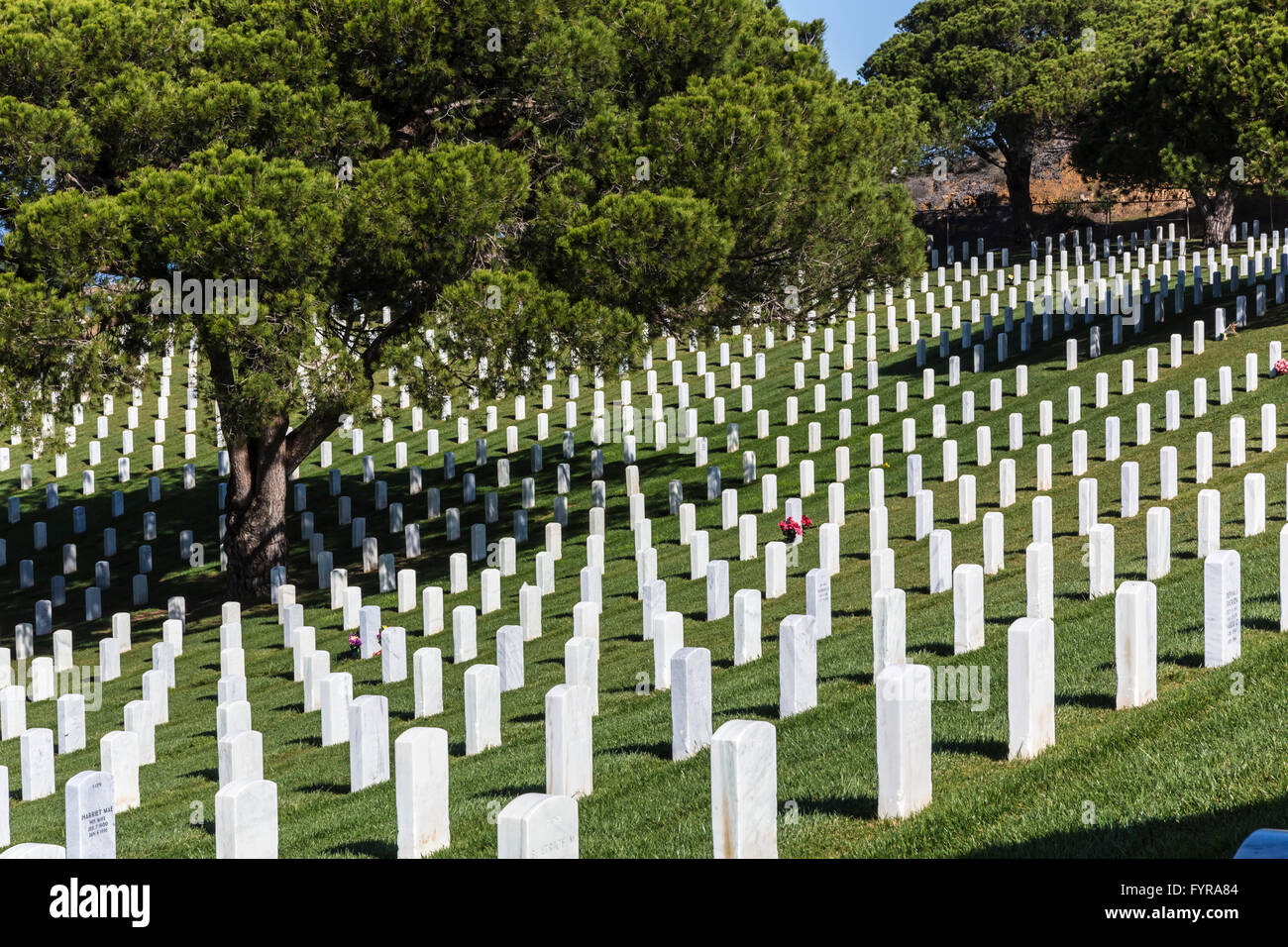 Fort Rosecrands Cimitero Nazionale su Point Loma a San Diego Foto Stock
