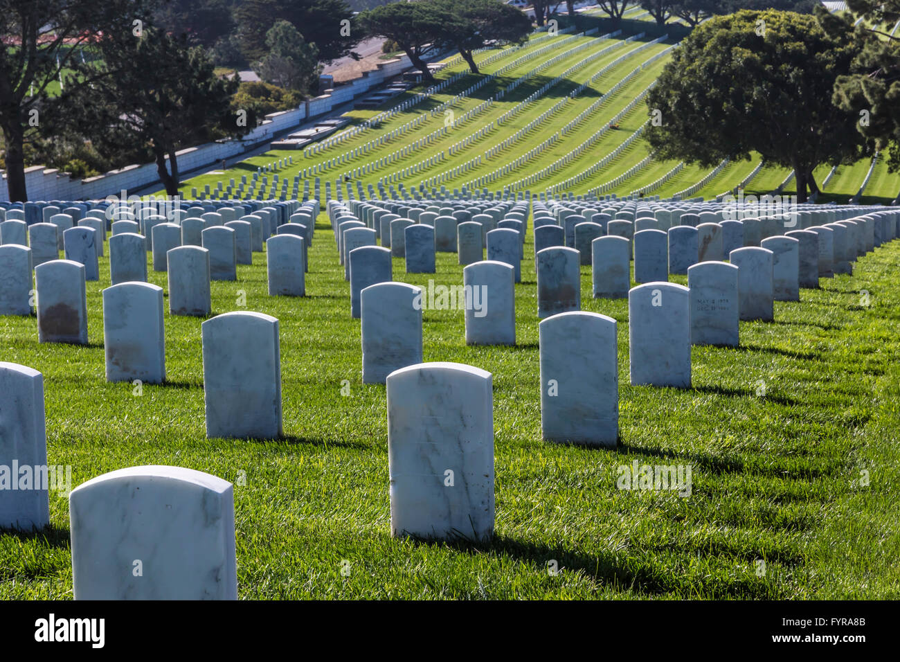 Fort Rosecrands Cimitero Nazionale su Point Loma a San Diego Foto Stock