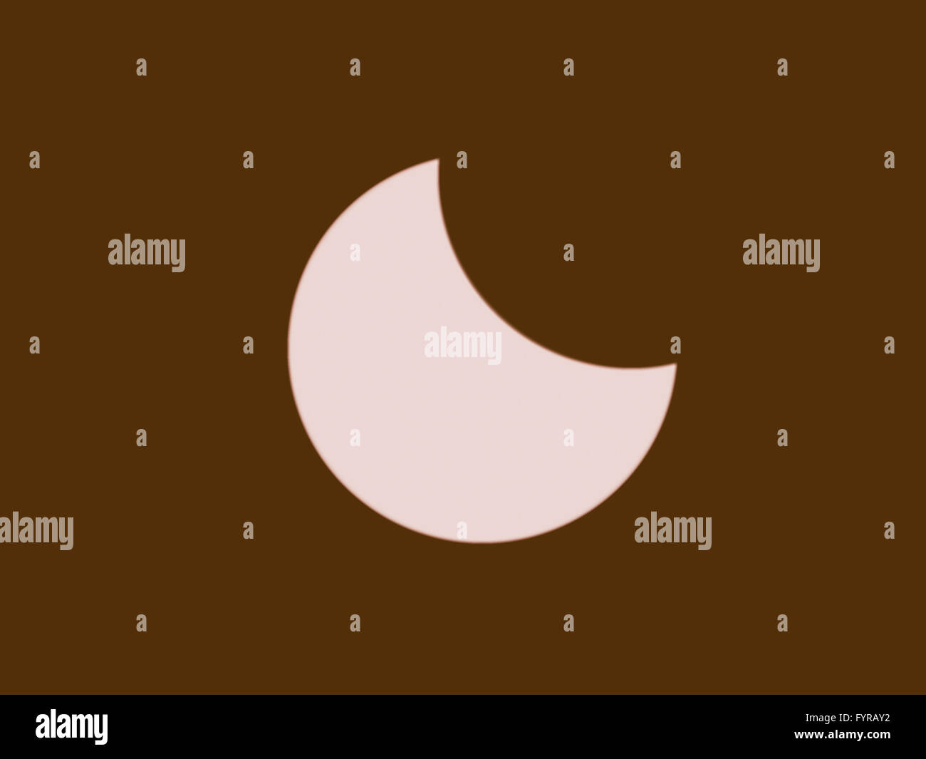 Eclissi solare illustrazione Foto Stock