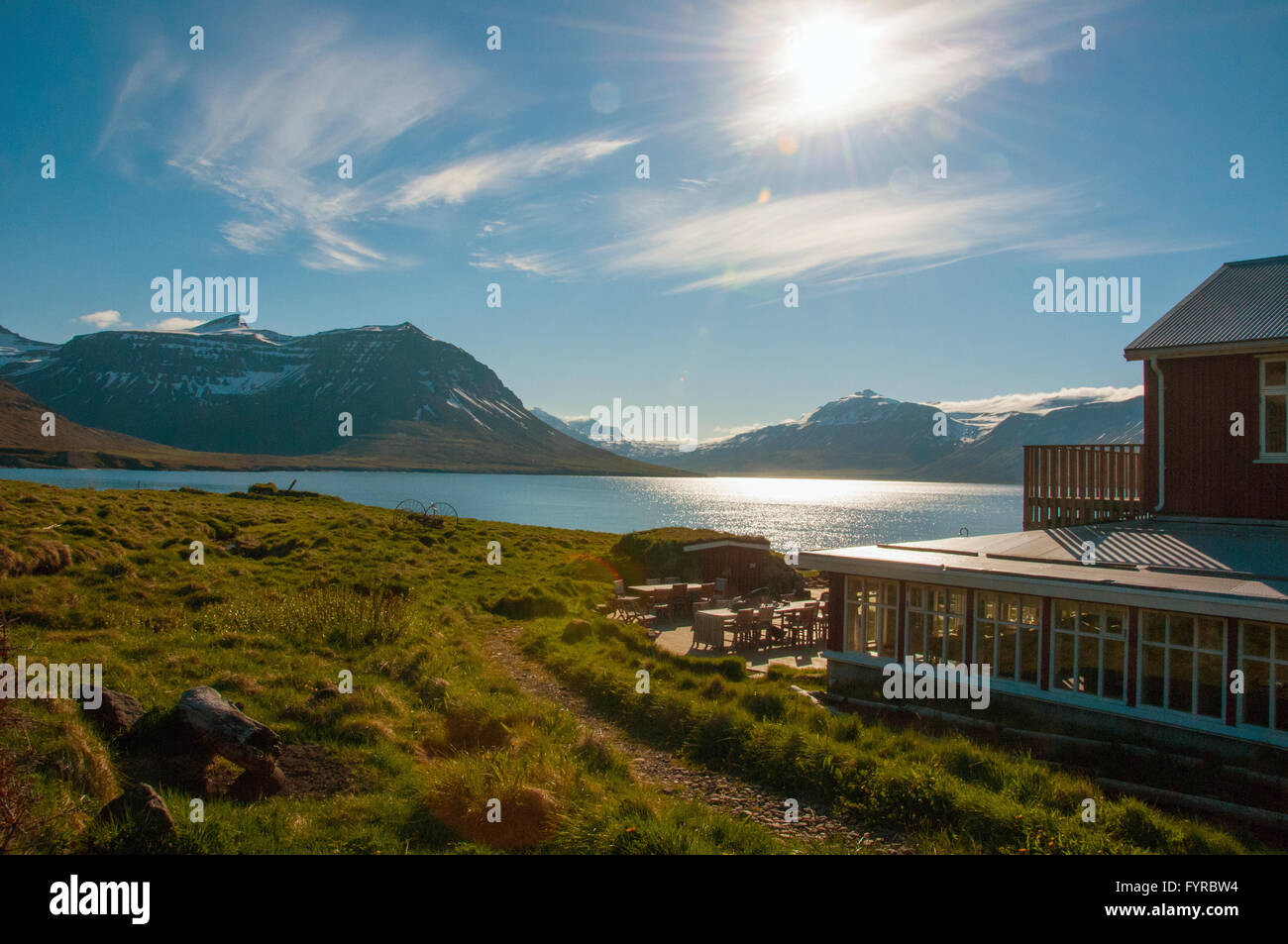 Casa Skalanes (guesthouse), Skalanes, Seyðisfjörður Affitto Islanda Foto Stock
