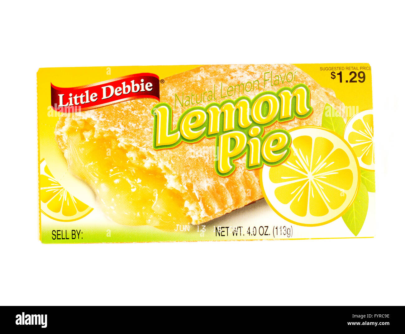 Winneconne, WI - 5 Giugno 2015: Pacchetto di Little Debbie torta al limone Foto Stock