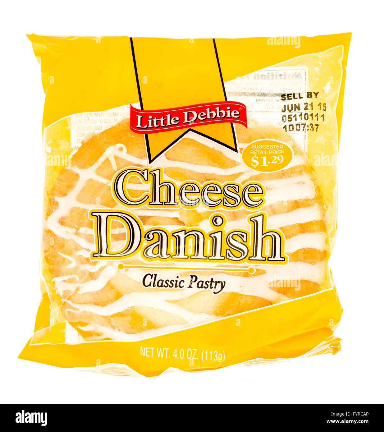 Winneconne, WI - 5 Giugno 2015: Pacchetto di Little Debbie formaggio danese Foto Stock