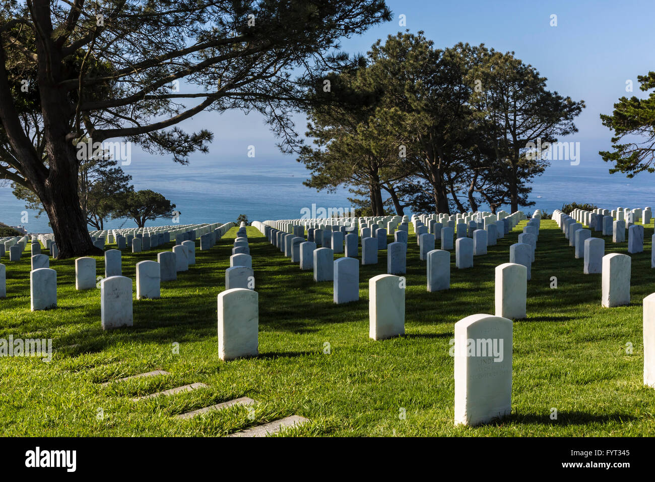 Fort Rosecrands Cimitero Nazionale su Point Loma a San Diego Foto Stock