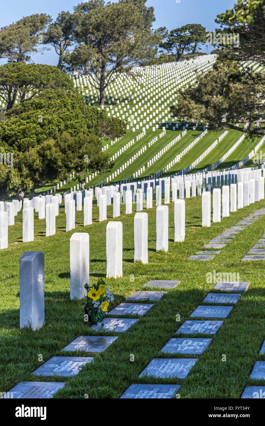 Fort Rosecrands Cimitero Nazionale su Point Loma a San Diego Foto Stock