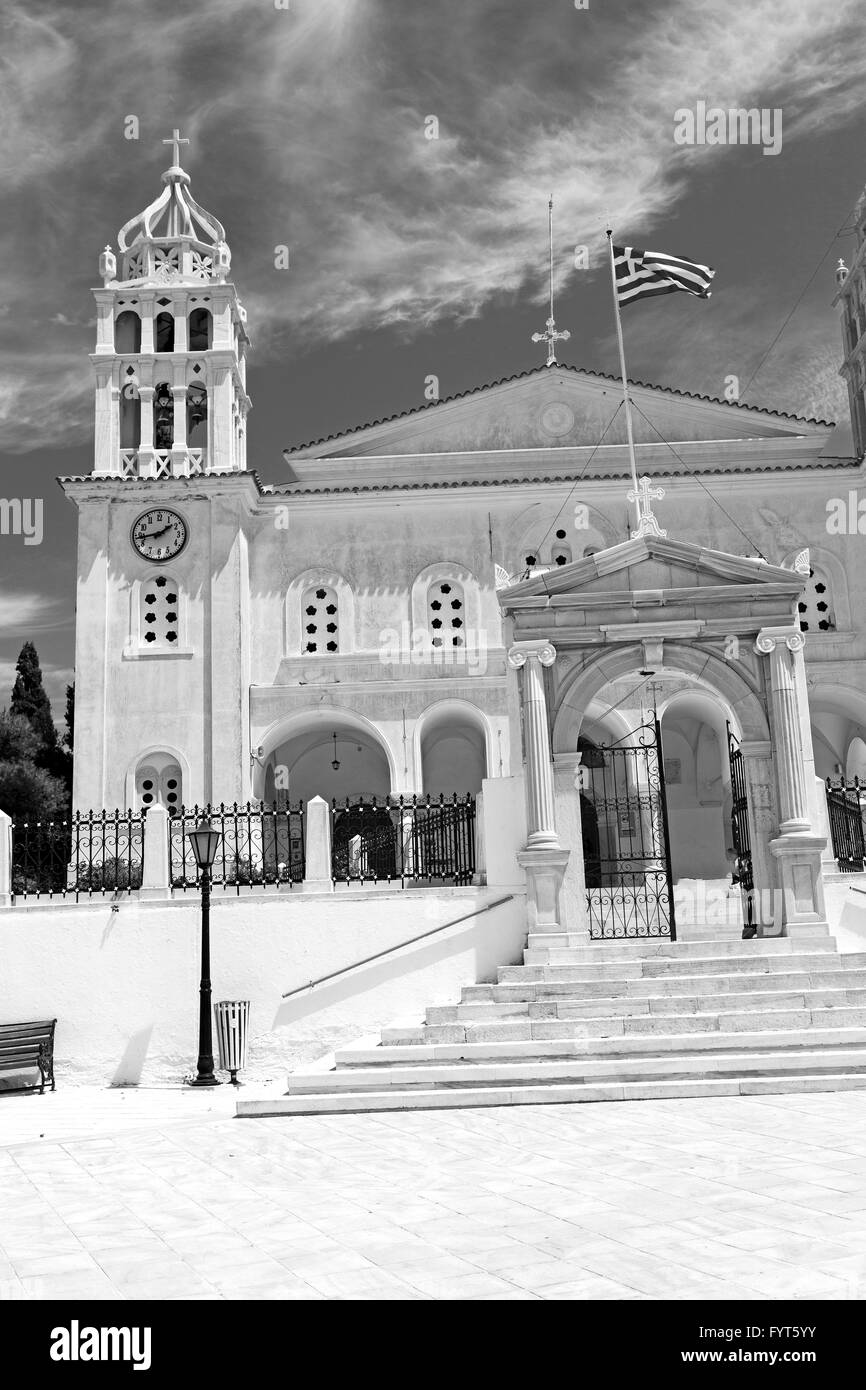 In paros cicladi grecia architettura antica e villaggio greco il cielo Foto Stock