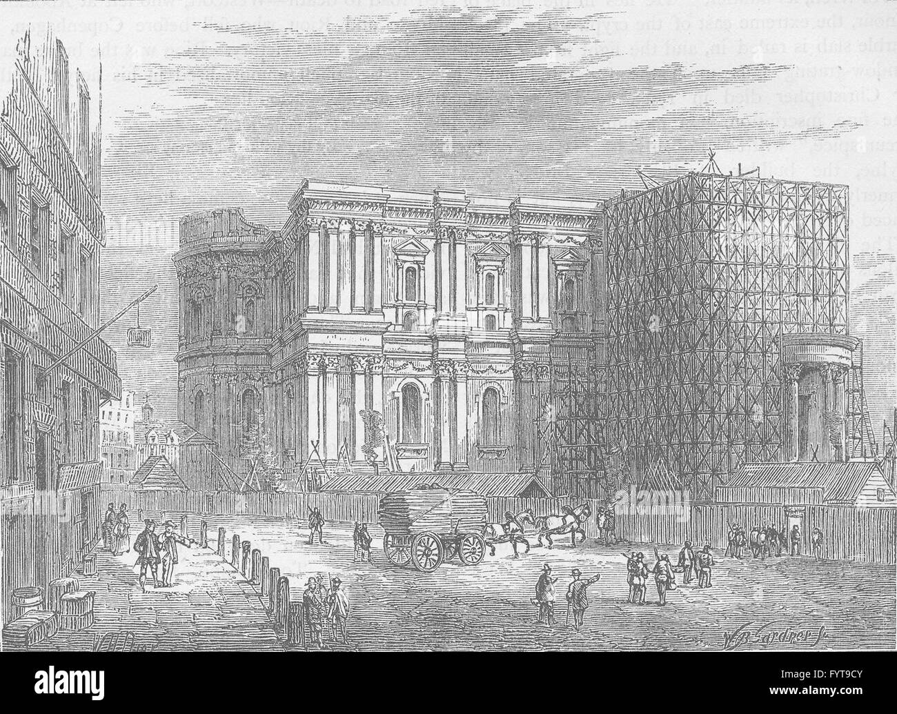 ST.Paolo: la ricostruzione della basilica di San Paolo. Londra, antica stampa c1880 Foto Stock