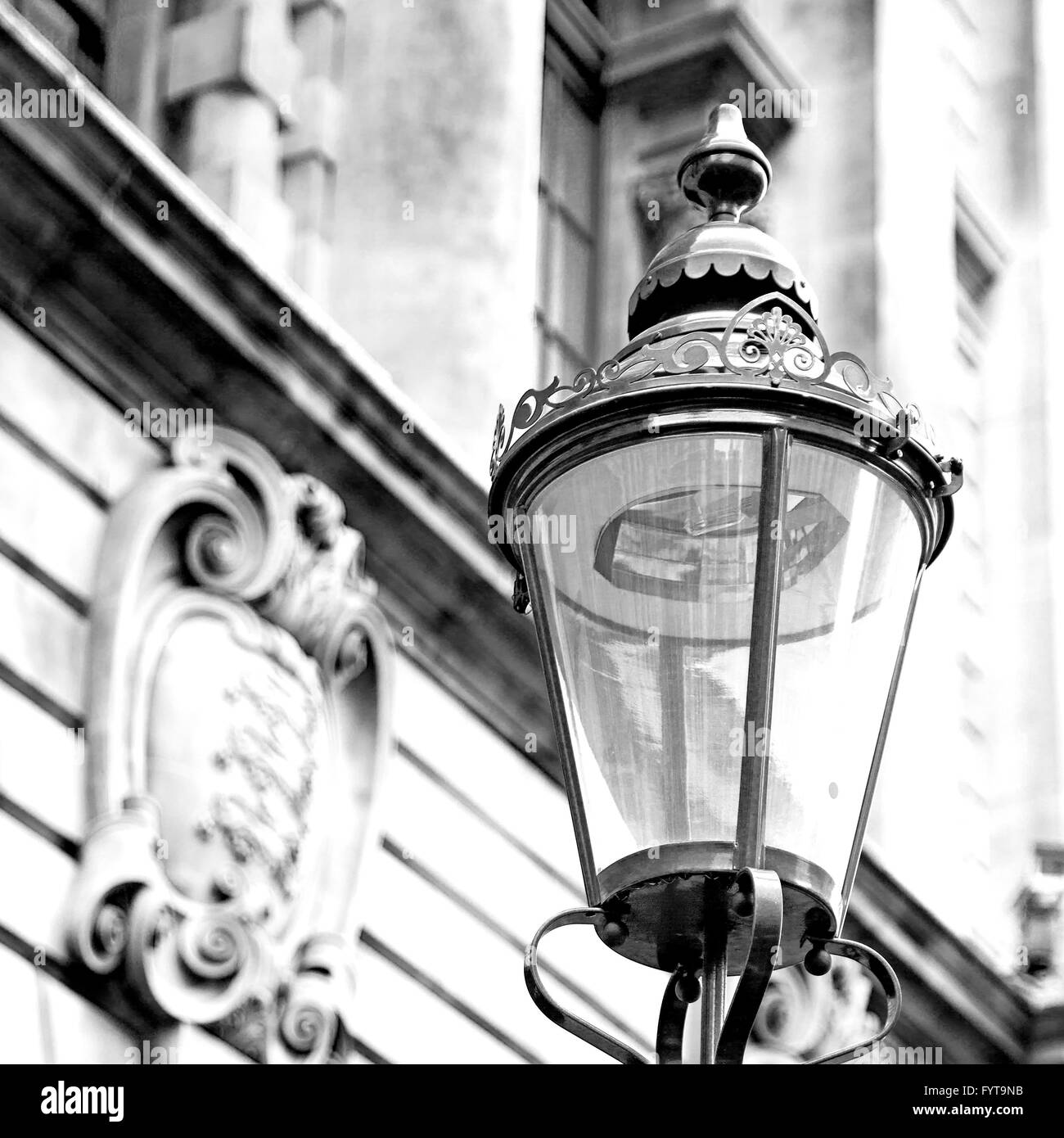 Europa nella parete della lanterna di Londra e illuminazione astratta Foto Stock