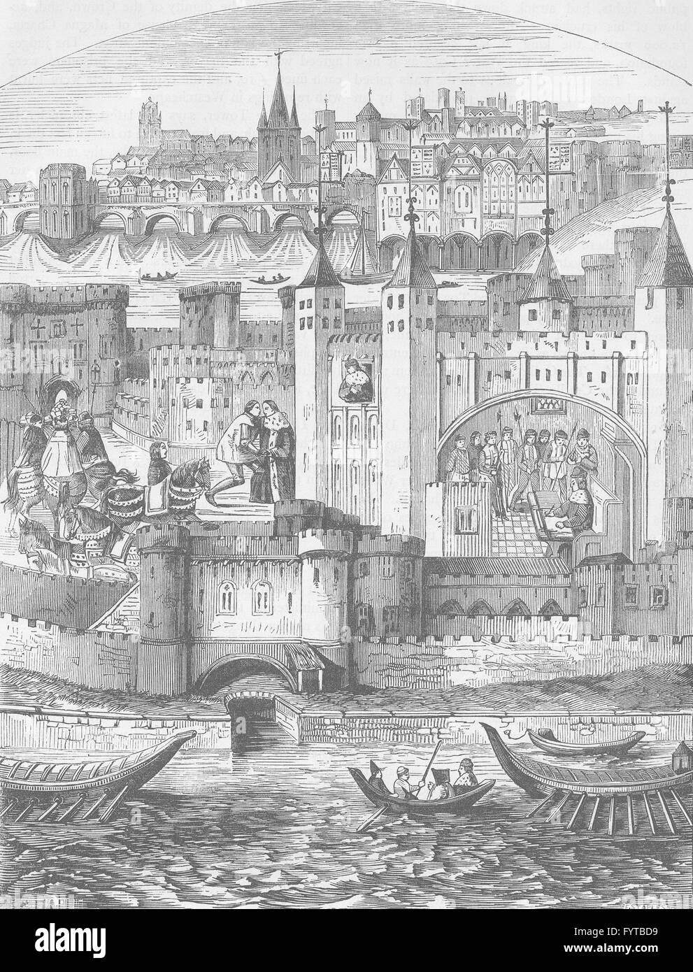 La Torre di Londra: cattività del Duca d'Orleans nella torre, c1880 Foto Stock