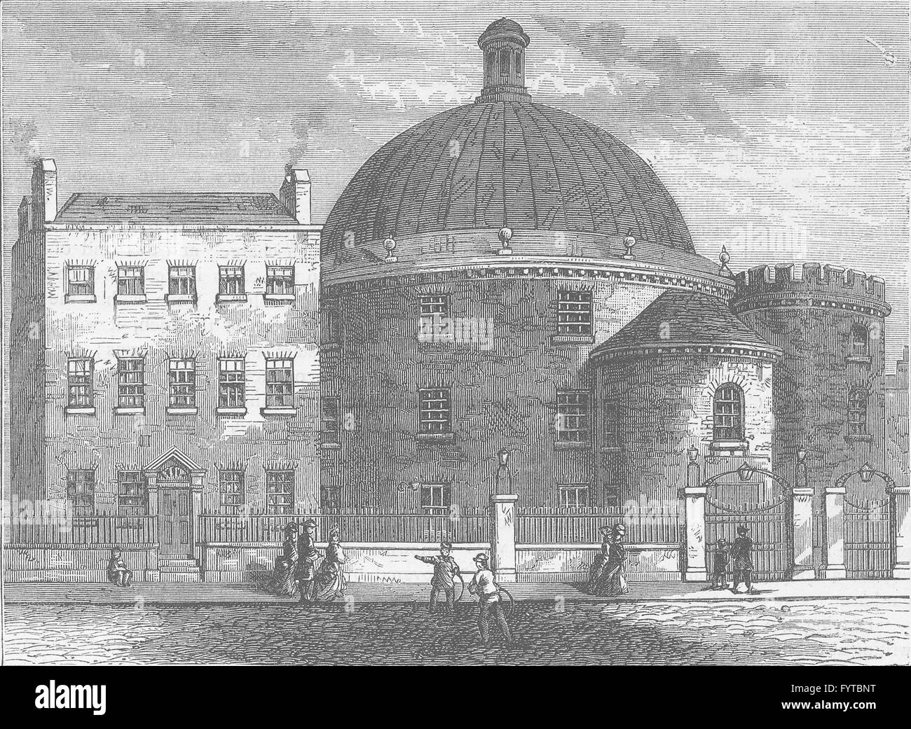 EXMOUTH MARKET, CLERKENWELL: Spa campi cappella nel 1781. Londra, stampa c1880 Foto Stock