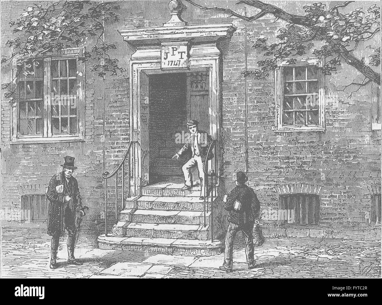 L'Holborn locande di corte e CHANCERY: porta in fiocco Inn. Londra, c1880 Foto Stock