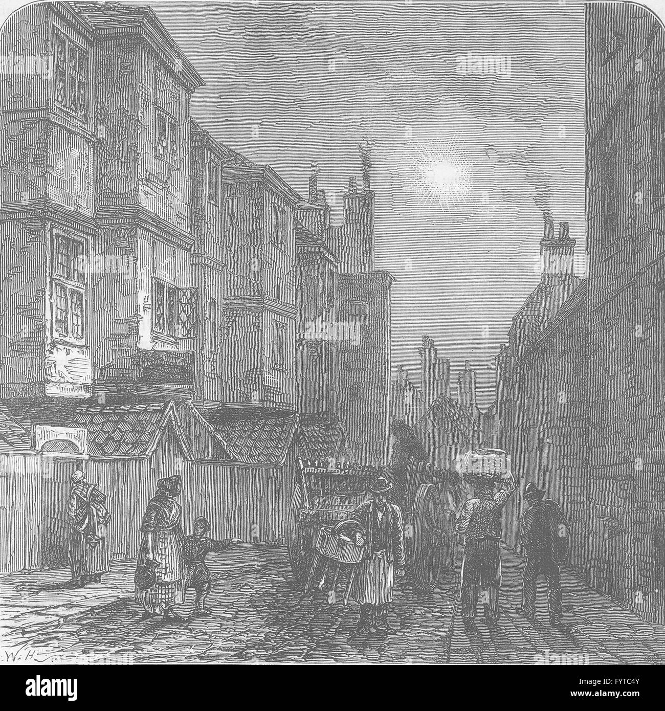 Il filamento: Milford Lane in 1820. Londra, antica stampa c1880 Foto Stock