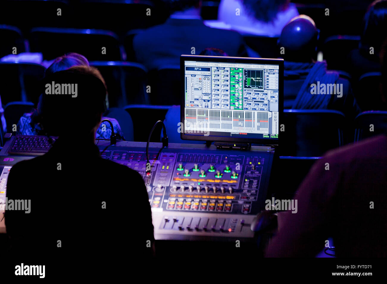 Spettacolo TV broadcast engineer - USA Foto Stock