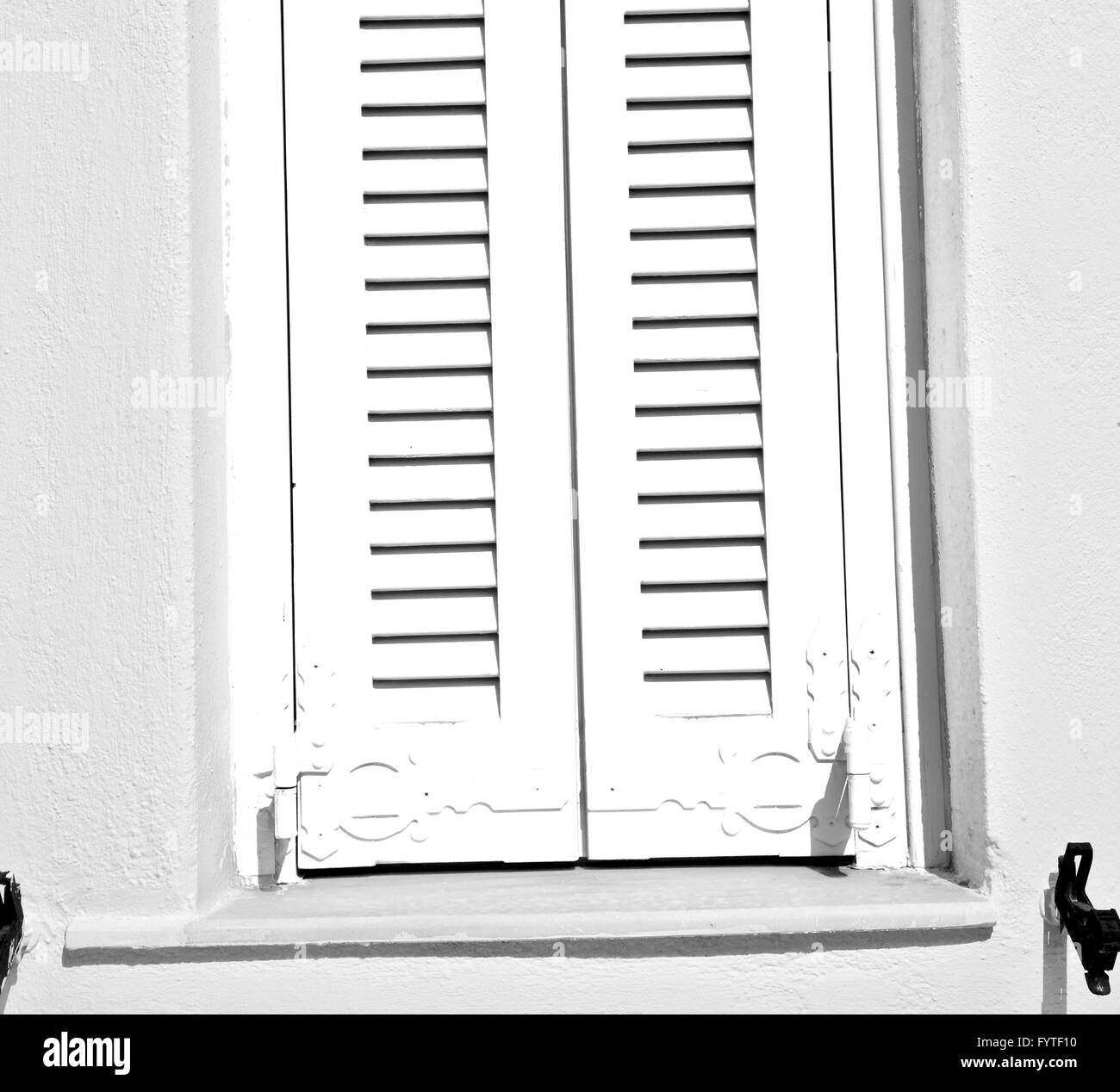 In santorini europa Grecia antica architettura e il blu veneziana parete Foto Stock