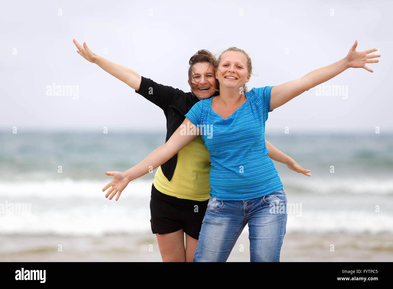 Due donne felici Foto Stock